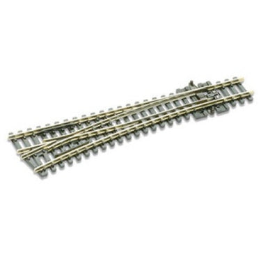Peco SLE396 N Code 80 Left Hand Medium Radius Turnout Electrofrog